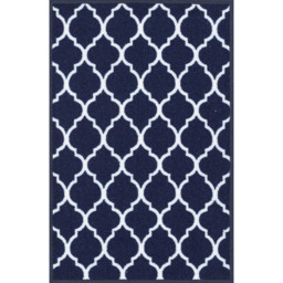 Desire Rugs Navy Anti Slip Trellis Design Door Mat 80 x 300cm - thumbnail 1