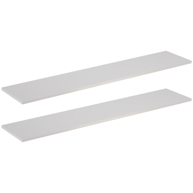 Homebase 120cm Matt White Melamine Shelf 2 Pack - image 1