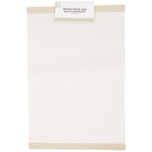 Prostar White Woven Placemat 30 x 45cm 2 Pack - image 1
