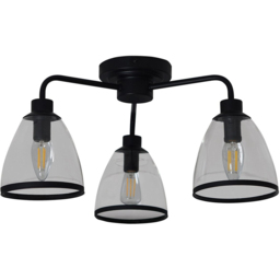 Black Edge 3 Light Ceiling Fitting - thumbnail 2