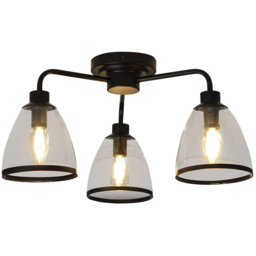 Black Edge 3 Light Ceiling Fitting