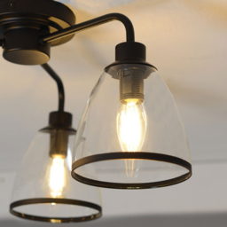 Black Edge 3 Light Ceiling Fitting - thumbnail 3