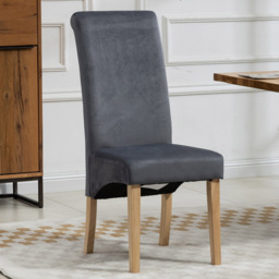 Artemis Home Rimini Set of 2 Grey Velvet Fabric Dining Chair