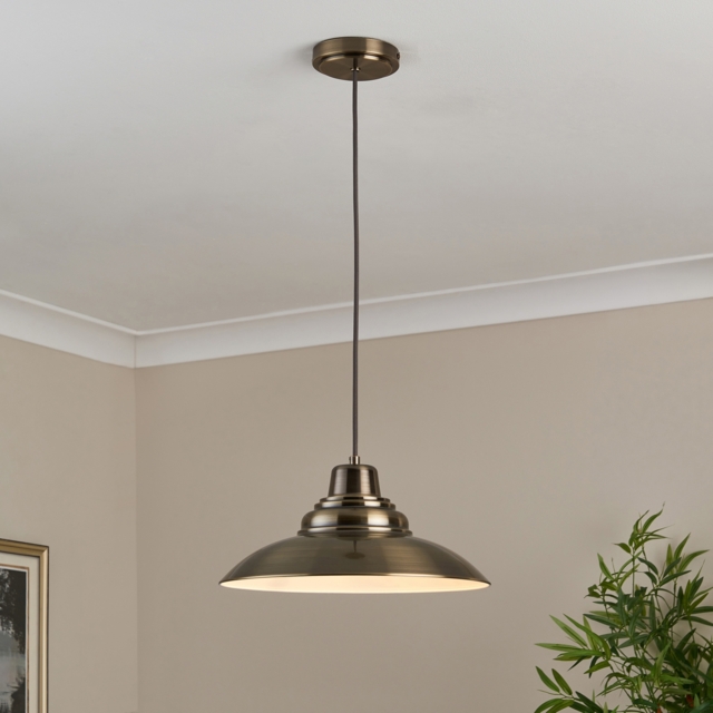 Whitstable Pendant Light - Antique Brass