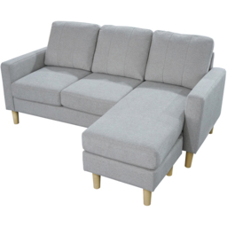 Aspire Grey Reversible Chaise Pad Compact Sofa - thumbnail 2