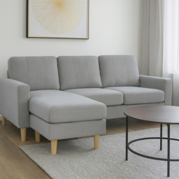 Aspire Grey Reversible Chaise Pad Compact Sofa - thumbnail 1