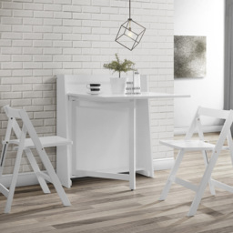 Julian Bowen Helsinki 2 Seater Compact Folding Dining Set White - thumbnail 1