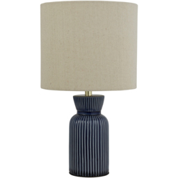 Lighting Collection Ceramic Ridge Table Lamp