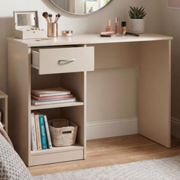 FWStyle Promo Putty Single Drawer 2 Shelf Computer Desk