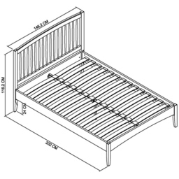 Bentley Designs Whitby Scandi Oak and Soft Grey Double Spindle Low Footend Bedstead - thumbnail 4