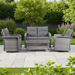 Outdoor Living The Leigh 4 Seater Grey Rattan Garden Sofa Lounge Set - thumbnail 1