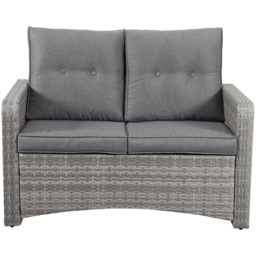 Outdoor Living The Leigh 4 Seater Grey Rattan Garden Sofa Lounge Set - thumbnail 4