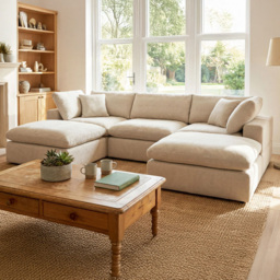 Artemis Home Cotleigh 5 Seater Oat U-Shaped Corner Sofa - thumbnail 1