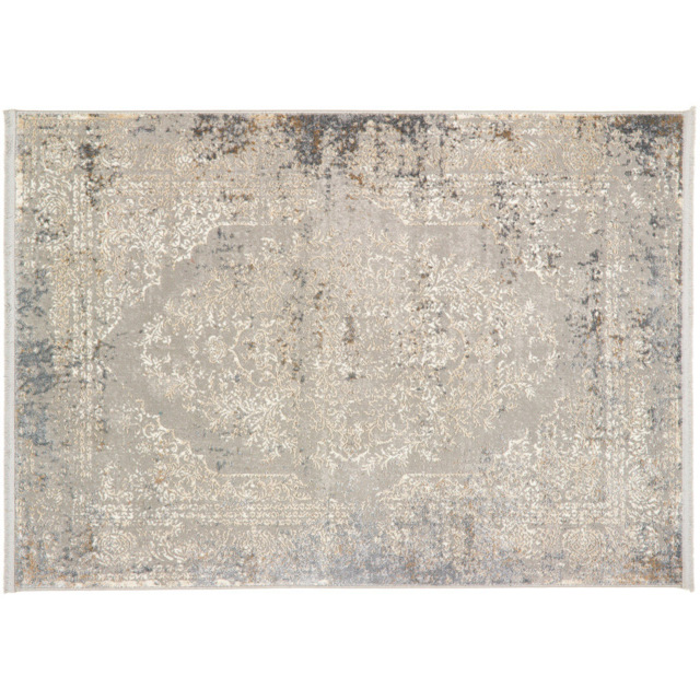 Origins Blue and Grey Vintage Medallion Rug 80 x 150cm - image 1