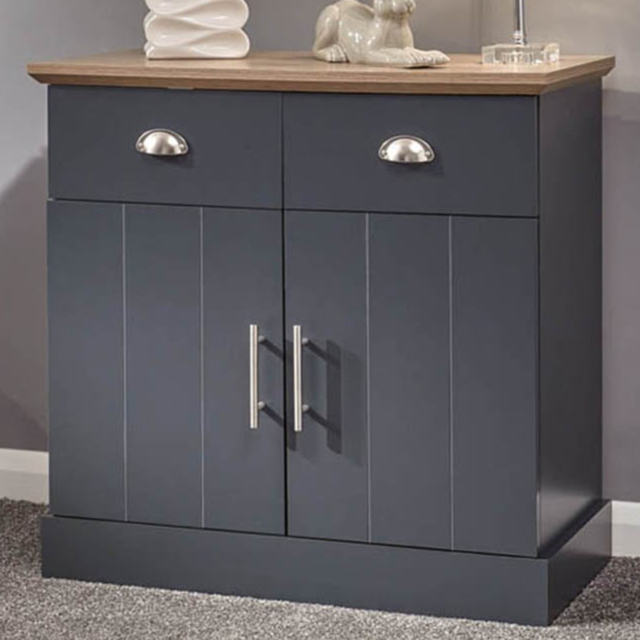 GFW Kendal Slate Blue 2 Door 2 Drawer Compact Sideboard - image 1