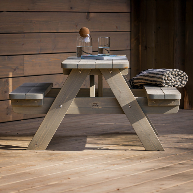 AMATA Ungurs Children Mini Picnic Table Grey - image 1