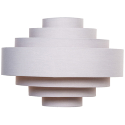 ValueLights Sette 7 Layer Fabric Grey with Copper Inner Pendant Shade 45cm