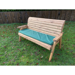Charles Taylor 3 Seater Winchester Bench with Green Cushions - thumbnail 4