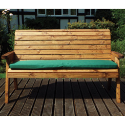 Charles Taylor 3 Seater Winchester Bench with Green Cushions - thumbnail 2