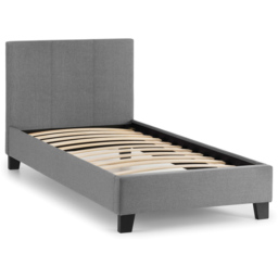 Julian Bowen Rialto Single Light Grey Linen Bed - thumbnail 4