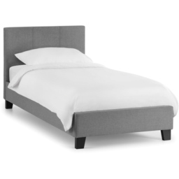 Julian Bowen Rialto Single Light Grey Linen Bed - thumbnail 2