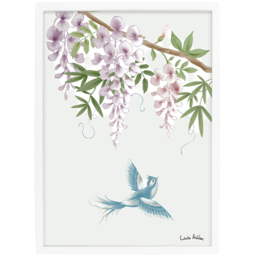 Laura Ashley Rowsham Garden White Frame Wall Art 70 x 100cm - thumbnail 1