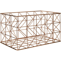 Premier Housewares Vertex Copper Finish Zigzag Wire Basket - thumbnail 4