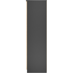 Crowndale Java Slatt Effect and Black 2 Door Double Wardrobe - thumbnail 3