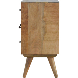 Artisan Furniture Brown 4 Drawer Solid Wood Nordic-Style Multi Bedside Table - thumbnail 4