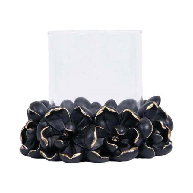 Black Magnolia Candle Holder - image 1