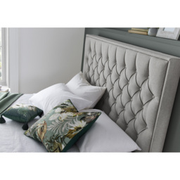 Wilson King Size Grey Fabric Ottoman Storage Bed - thumbnail 3