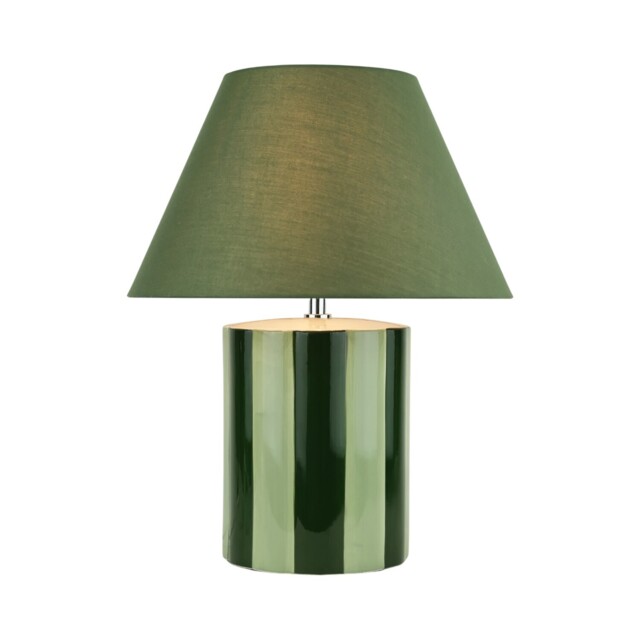 Adley Stripe Table Lamp Green - image 1