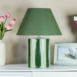 Adley Stripe Table Lamp Green - thumbnail 3