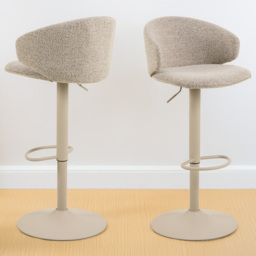 Florence Ella Beige Swivel Bar Stool Set of 2