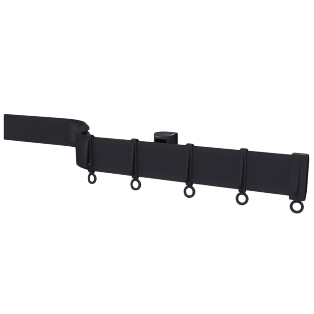 New Edge Blinds 350cm Coiled Streamline PVC Black Curtain Track