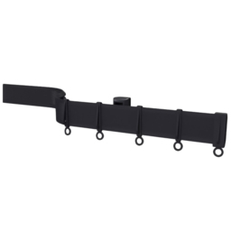 New Edge Blinds 350cm Coiled Streamline PVC Black Curtain Track