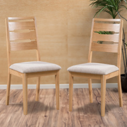 Julian Bowen Curve Oak Dining Chairs Set of 2