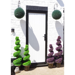 Leaf Green Spiral Topiary Tree in Decorative Planter 120cm 2 Pack - thumbnail 2