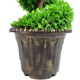Leaf Green Spiral Topiary Tree in Decorative Planter 120cm 2 Pack - thumbnail 3