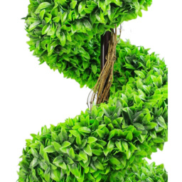 Leaf Green Spiral Topiary Tree in Decorative Planter 120cm 2 Pack - thumbnail 4