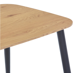 Core Products Aspen 6 Seater Rectangular Dining Table Light Oak Effect and Black - thumbnail 3