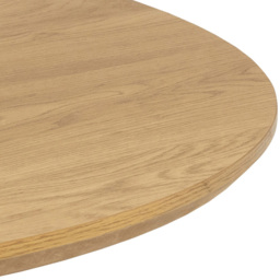 Florence Yale 4 Seater Round Dining Table Oak - thumbnail 4