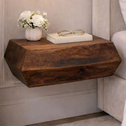 Artisan Furniture Prisma Brown Single Door Solid Wood Wall-Mounted Unit - thumbnail 1