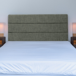 Bedmaster Milan Super King Size Charcoal Linen Lined Headboard