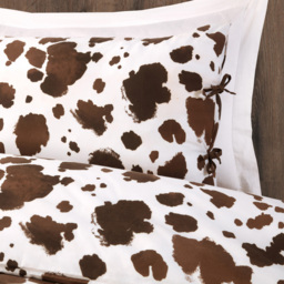 Cow Print Duvet Set Brown Single - thumbnail 2
