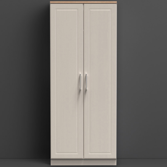 Crowndale Kent Ready Assembled 2 Door Kashmir Ash and Modern Oak Wardrobe - image 1