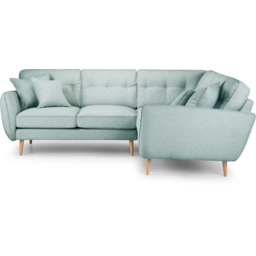 Opry Faro 4 Seater Button Back Aqua Corner Sofa - thumbnail 3