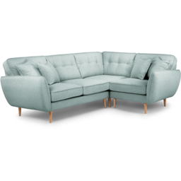 Opry Faro 4 Seater Button Back Aqua Corner Sofa - thumbnail 2