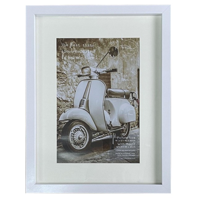 The Port. Co Gallery White Mounted Box Photo Frame 12 x 8 inch