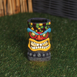 Solar Mini Tiki Heads Decoration - Multicolour - thumbnail 2